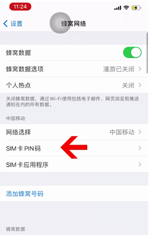 湾岭镇苹果14维修网分享如何给iPhone14的SIM卡设置密码 