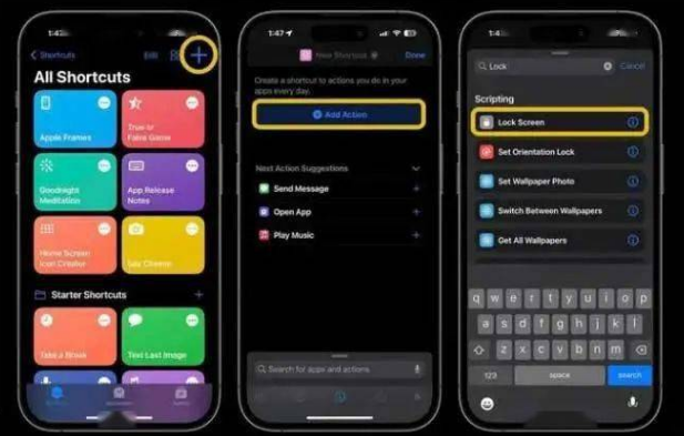 湾岭镇苹果14锁屏维修店分享iPhone14升级iOS16.4后如何创建锁屏快捷方式 
